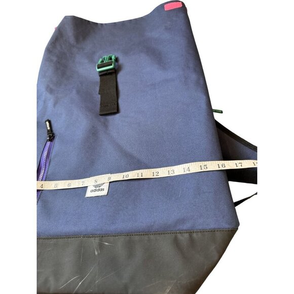 Adidas Blue & Black Roll-Top Backpack - Picture 10 of 11